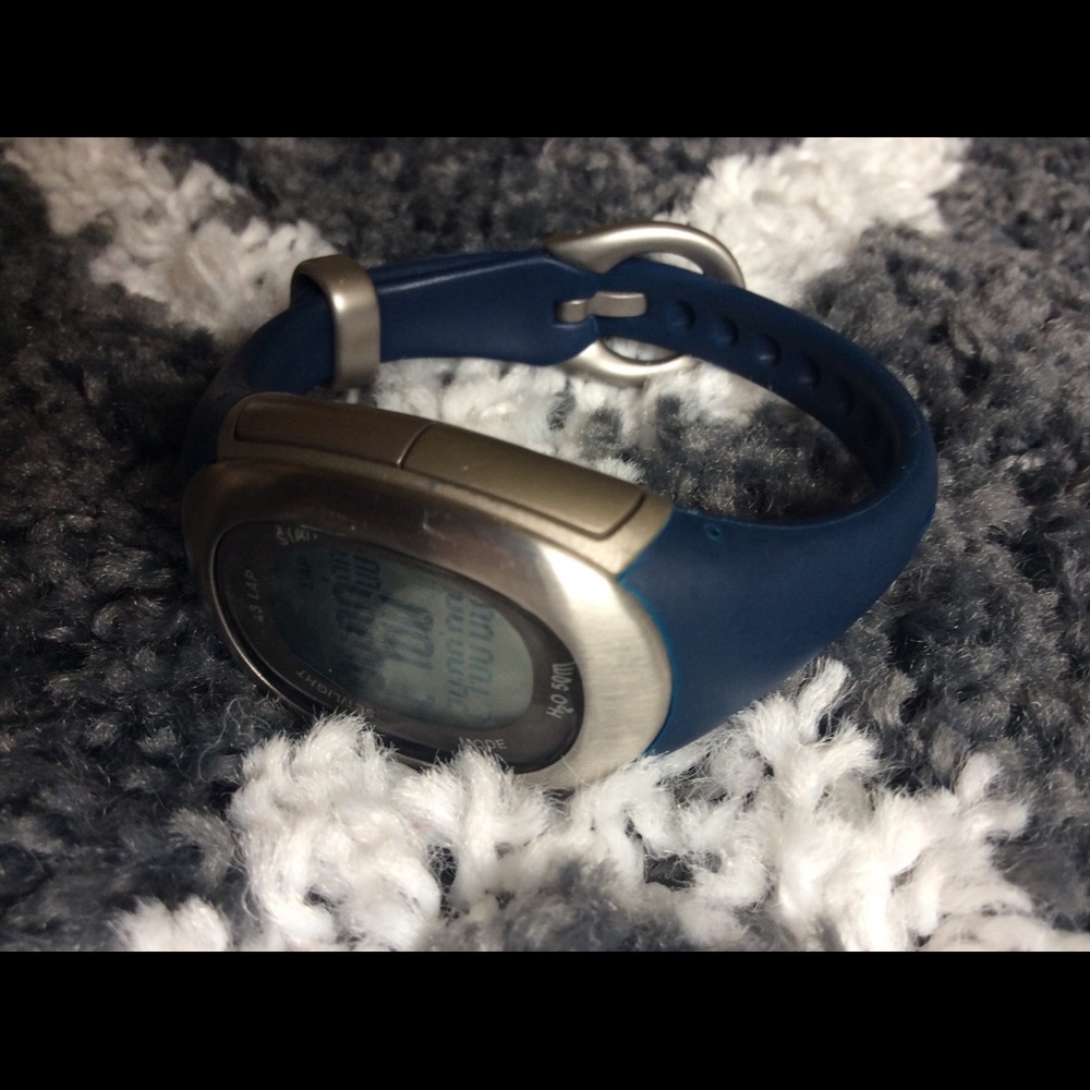 Nike digital watch blue stainless steel grey face